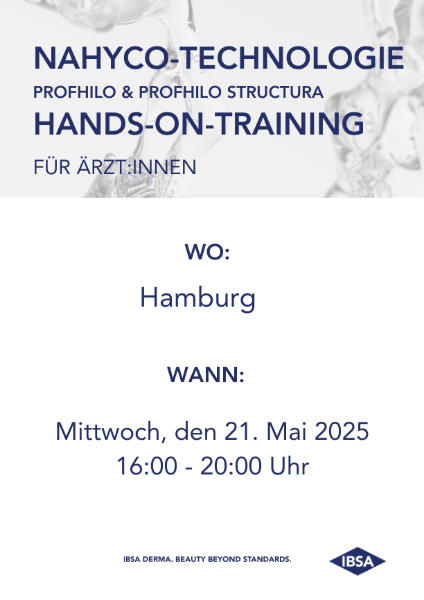 Bild von BEENDET 21.05.2025  »  Hamburg / Die Innovation der NAHYCO Technologie – Regenerative Ästhetik mit Profhilo Structura