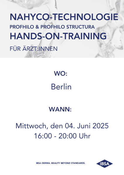Bild von BEENDET 04.06.2025 » Berlin /  Die Innovation der NAHYCO Technologie – Regenerative Ästhetik mit Profhilo Structura