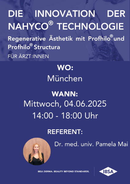 Bild von BEENDET 04.06.2025 » München /  Die Innovation der NAHYCO Technologie – Regenerative Ästhetik mit Profhilo Structura