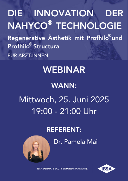 Bild von BEENDET 25.06.2025 >> WEBINAR / Die Innovation der NAHYCO Technologie – Regenerative Ästhetik mit Profhilo Structura