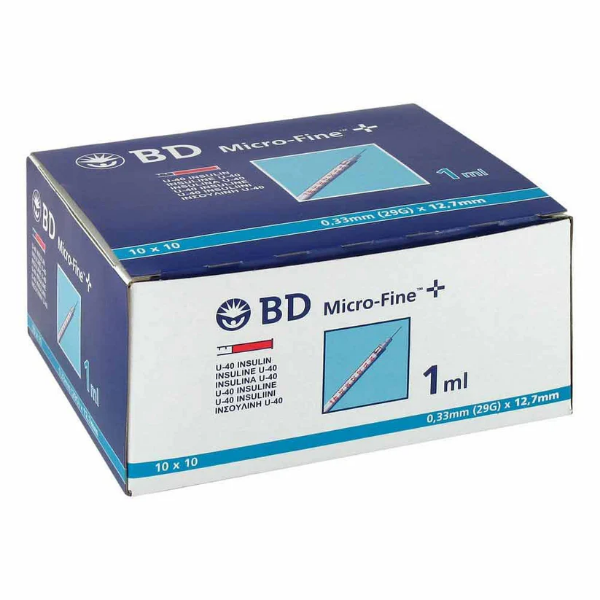 Bild von Bd Micro-Fine+ Insulinspr.1 Ml U40 12,7 Mm (100X1 ml)